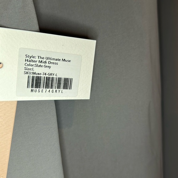 Odd Muse Gray Halter Midi Dress - Picture 6 of 9